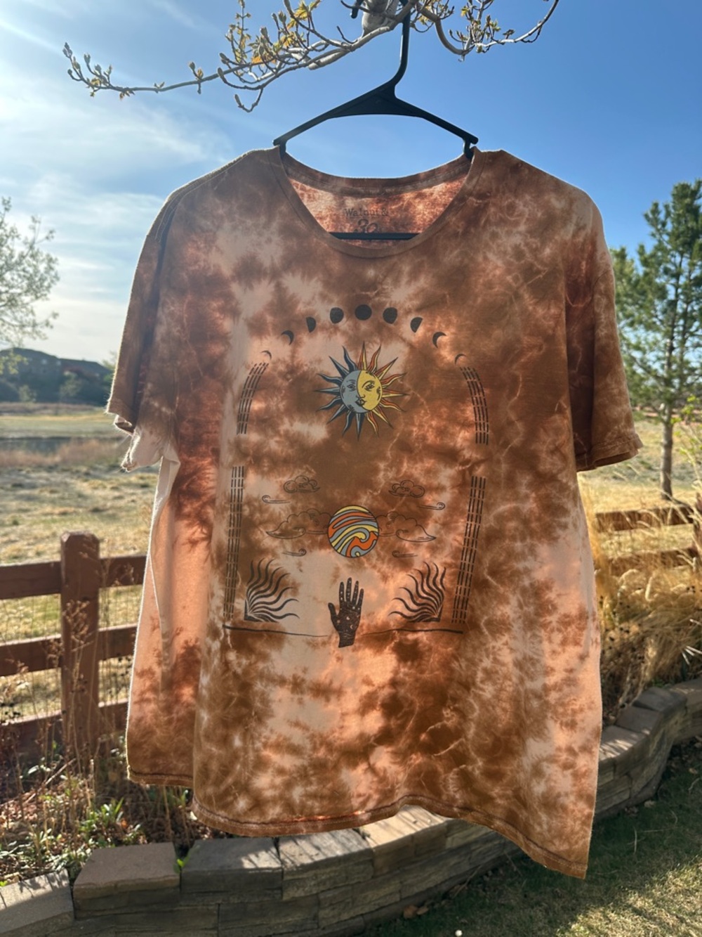 Celestial Tie-Dye Short Sleeve Tee [Brown tie dye]